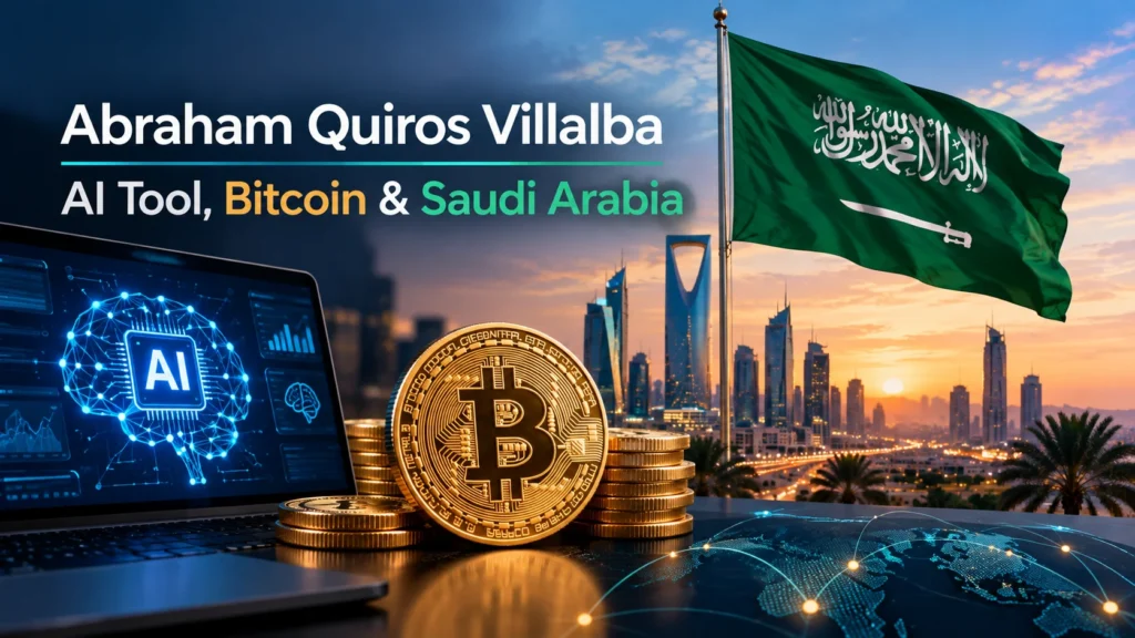 Abraham Quiros Villalba AI Tool, Bitcoin & Saudi Arabia Abraham Quiros Villalba AI Tool, Bitcoin & Saudi Arabia Connection
